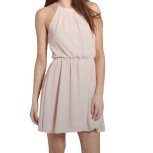 Lush Pink Halter Mini Dress - L